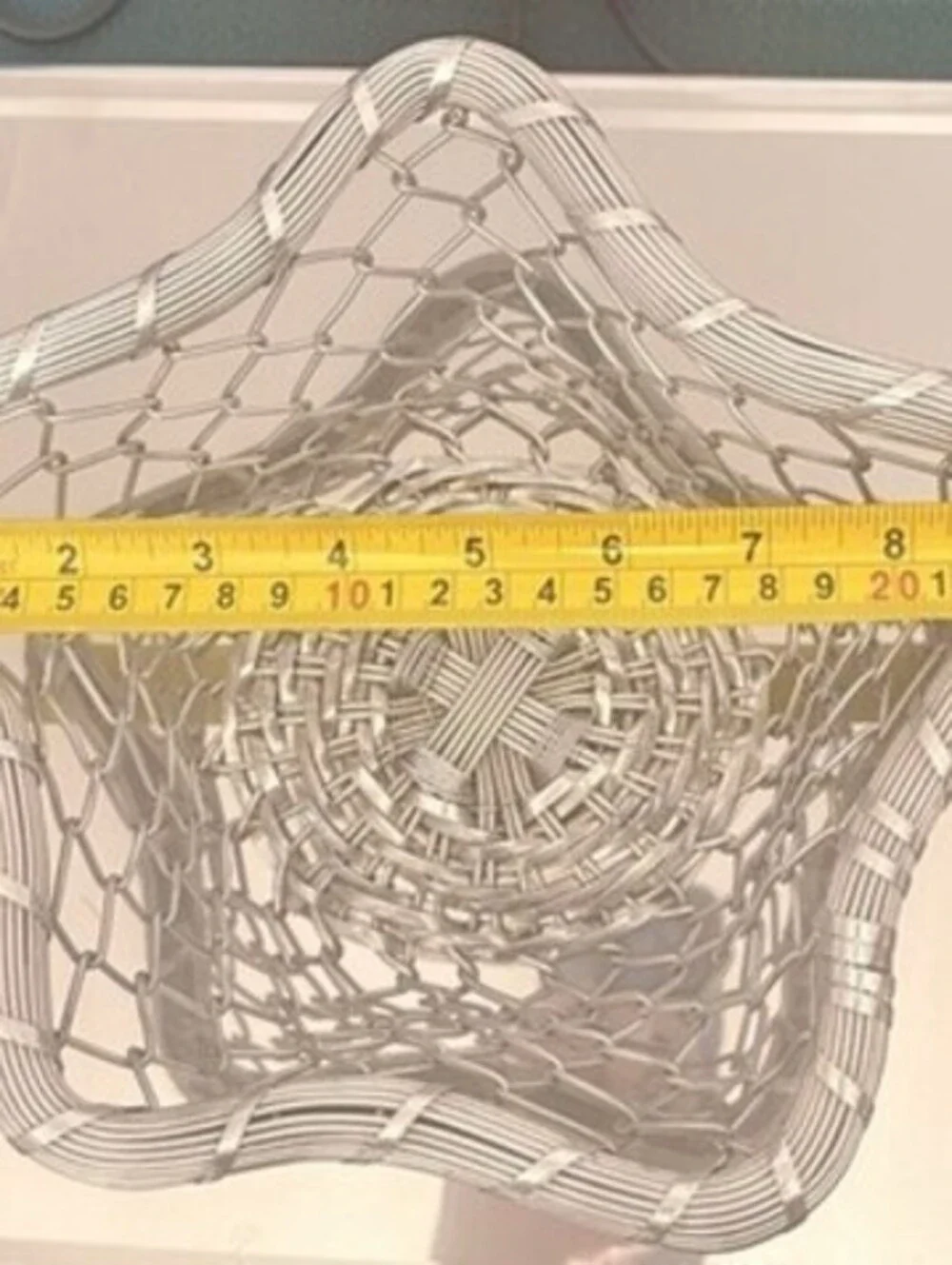 Gorgeous Star Shaped Silver Wire Mesh Decorative Basket